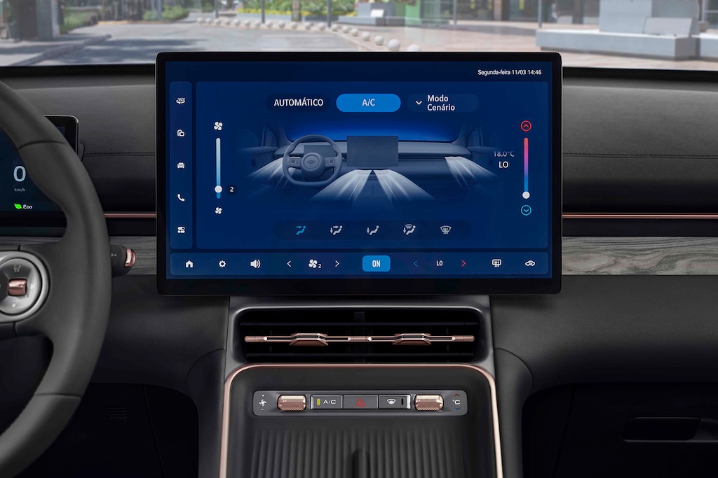 Painel completo e facilidades no seu dia a dia com a Captiva EV 2026